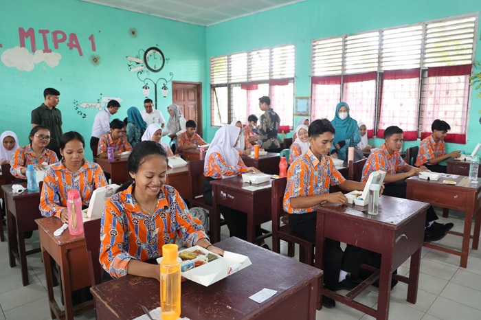 Libatkan 1.000 Pelajar, PTPN BUMN Pertama Simulasikan Program Makan Bergizi Gratis di Riau